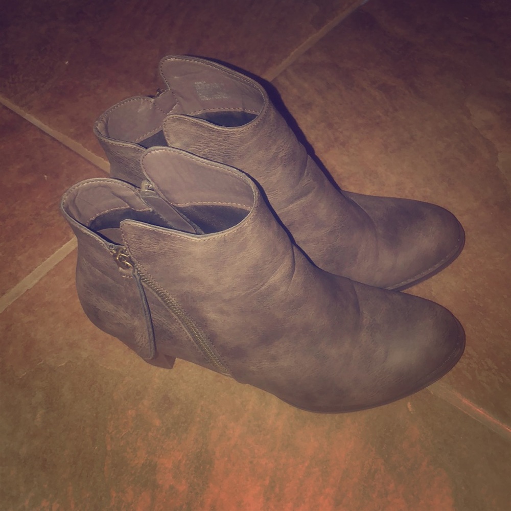 Brown ankle booties
